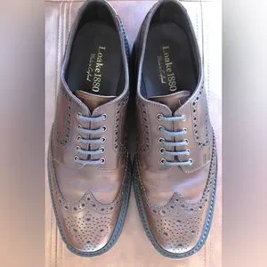BRAND NEW Loake Mens Chester Leather Brogue Wingtip Dress Shoe US-9, UK-8 Loake Chester Brogue - brown main image 2